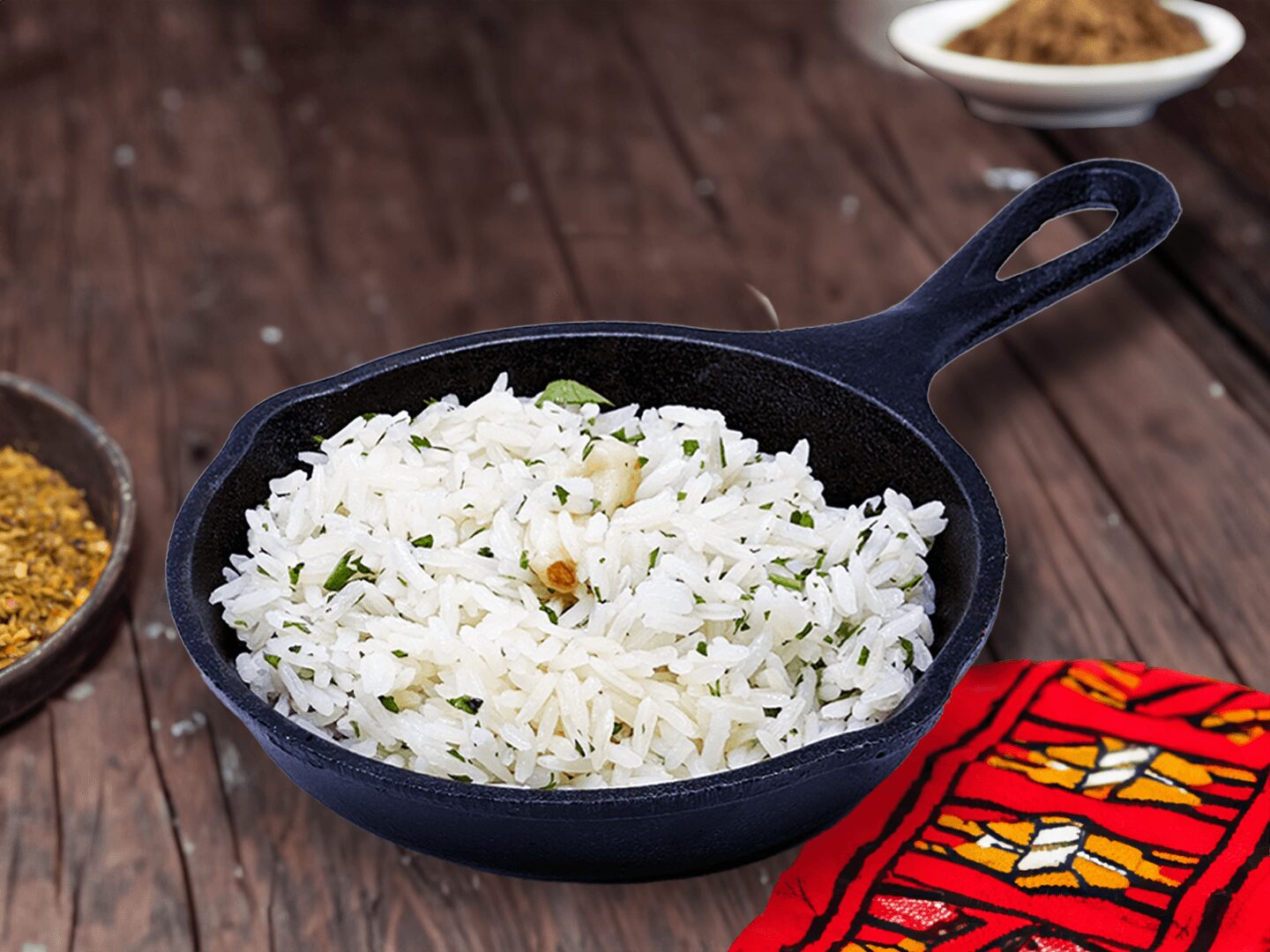 Rice with Cilantro Leaves